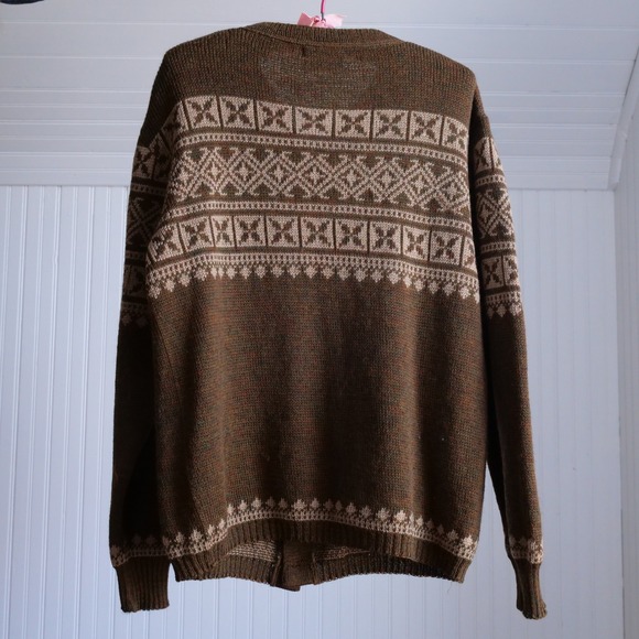 Great 50s/60s Jerrold brown wool cardigan - Picture 9 of 10